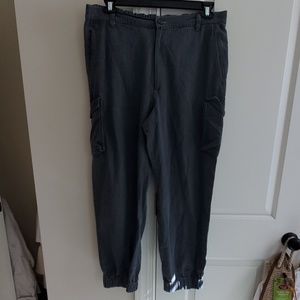 chefwear sz l gray cargo chef jogger pants